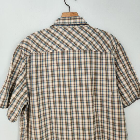 Random Access Pearl Snap Shirt Plaid Flap Pockets Cowboy Western Mens XL - Picture 9 of 14